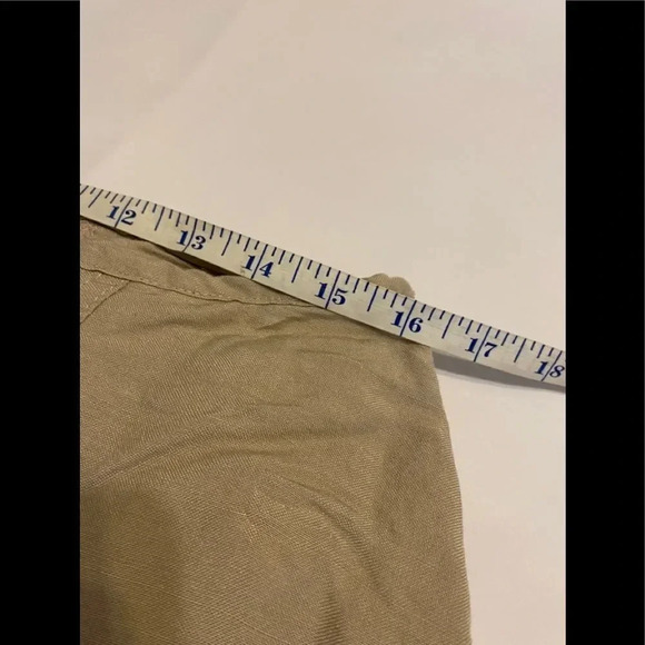 Sandro Patchwork Linen Blend Tan Skirt Sz 14 - Picture 5 of 6